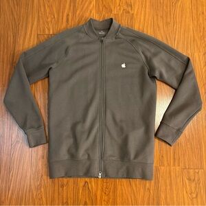 Apple Gray Full-Zip Jacket with White Logo Mens Medium